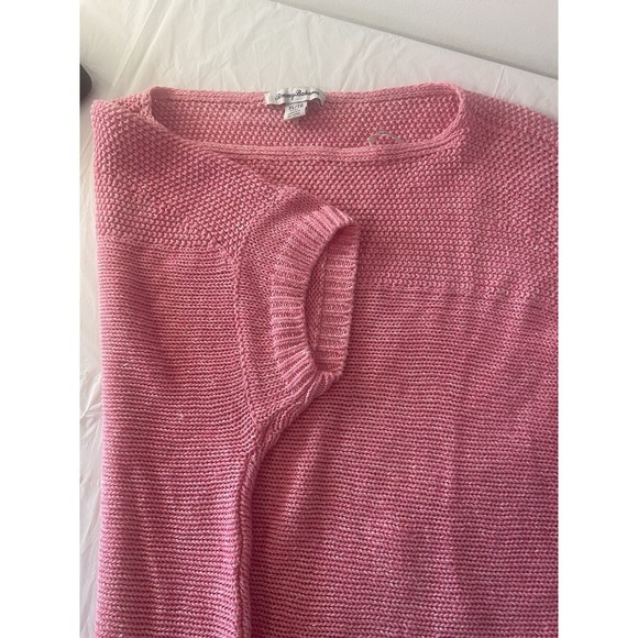 Tommy Bahama Sweaters - Women's Tommy Bahama Linen Blend Pink Cap Sleeve‎ Medium Weight Sweater-Size XL